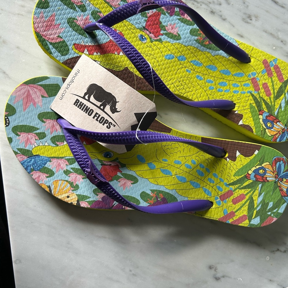 Women's Purple and Multicolor Sandals
